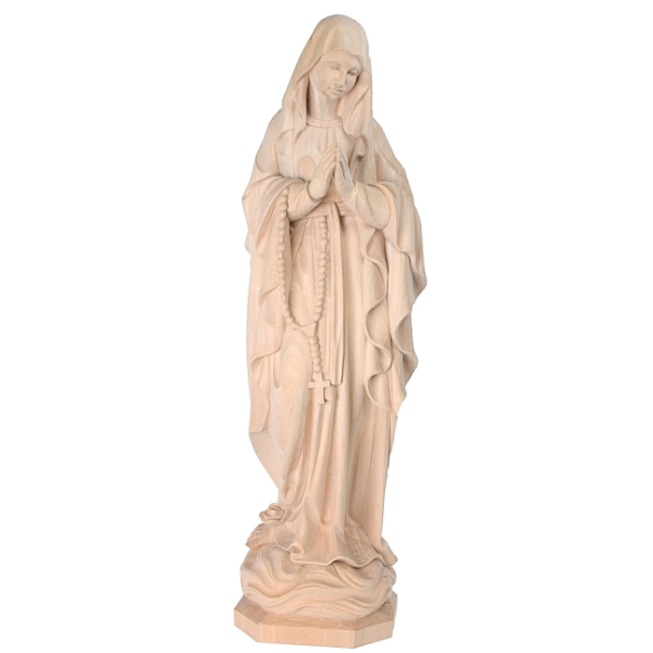 Betende Madonna mit Rosenkranz_geschnitzt_natur