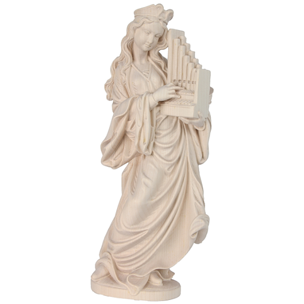 Heilige Caecilia_holzgeschnitzt_naturbelassen