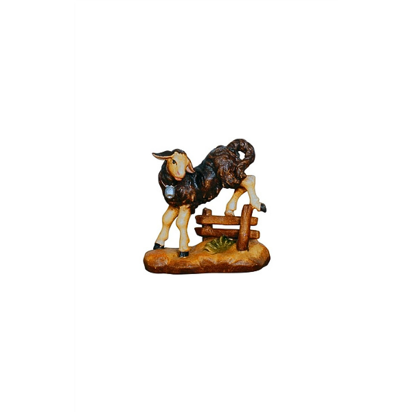 Holzschnitzerei_Lamm springend_schwarz