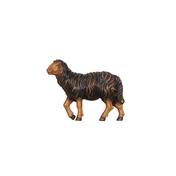 Holzschnitzerei_Schaf gehend_color schwarz