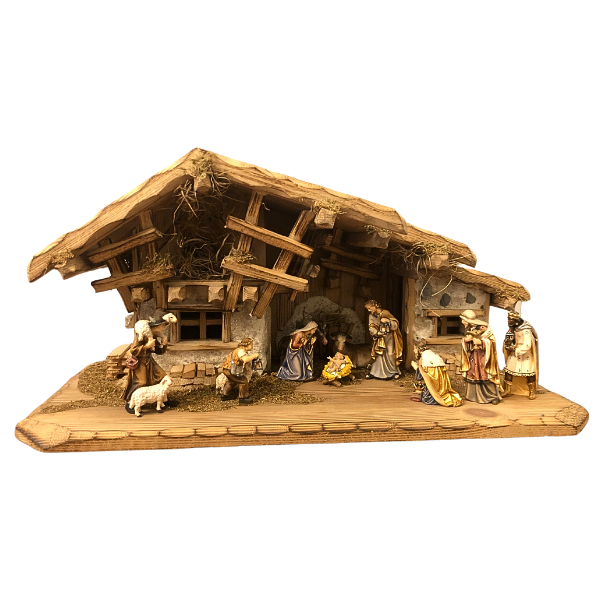 Kostner Krippenset 12 teilig im Stall Eibsee