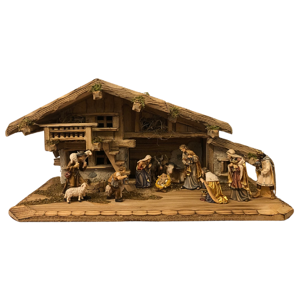 Kostner Krippenset 12 teilig im Stall Inzell