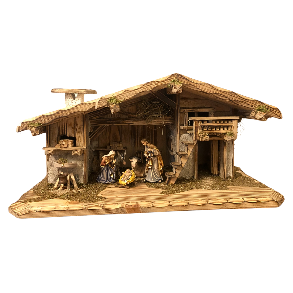 Kostner Nativity Set 7 pieces in the stable Villach