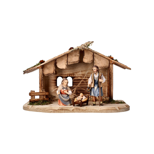 Nativity set 5 pieces Shepherd's crib