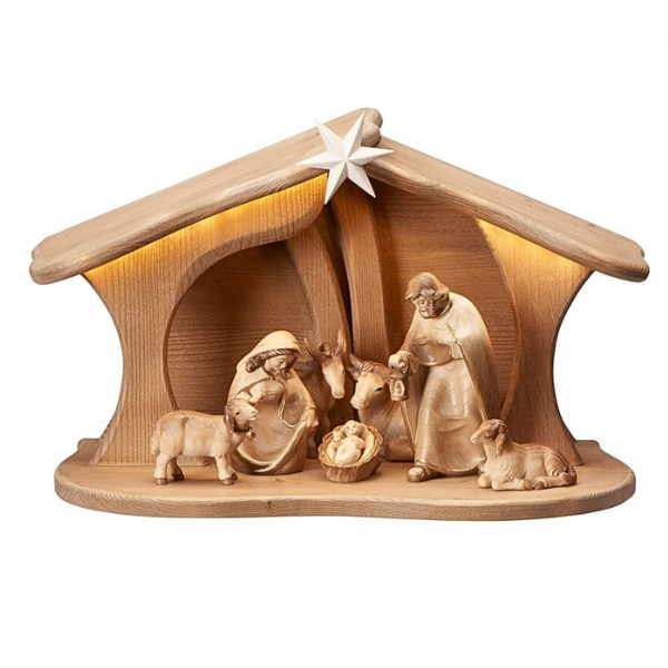 Pema krippe Set4_gebeizt