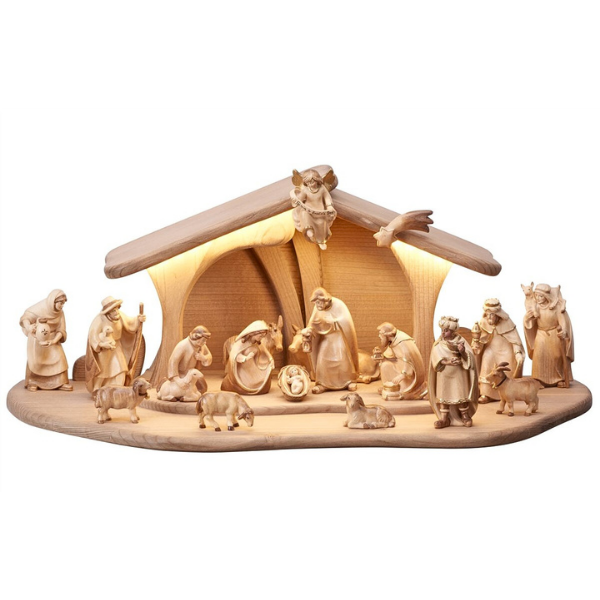 Pema krippe Set8 gebeizt