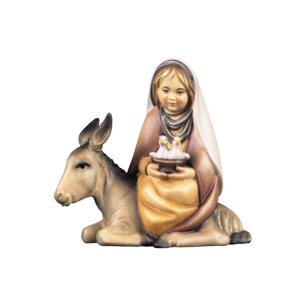 Hirtenmädchen auf Esel Kometkrippe