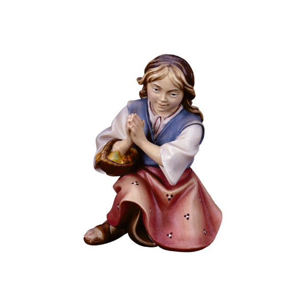 Mädchen mit Korb Hirtenkrippe