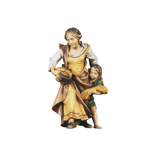 hirtin n hirtenkrippe holzgeschnitzt color