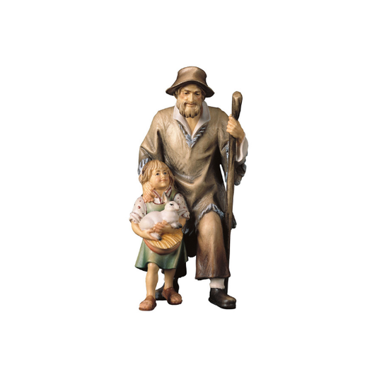 Farmer with Child Shepherd's Nativity Scene