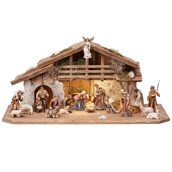 Kostner Nativity Set 20 pieces in Alpine Stable