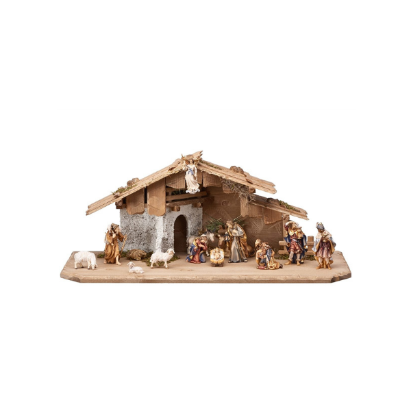 Rainell Nativity Set 15 pieces in the stable Holy Night