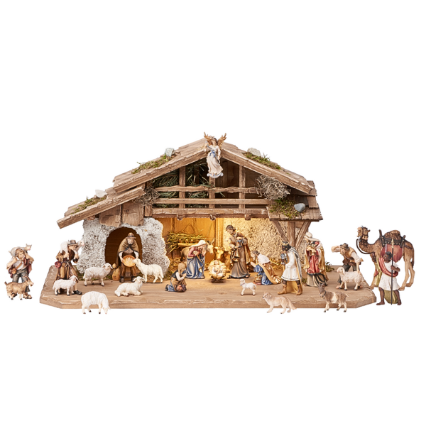 Kostner Nativity Set 25 pieces in Alpine Stable