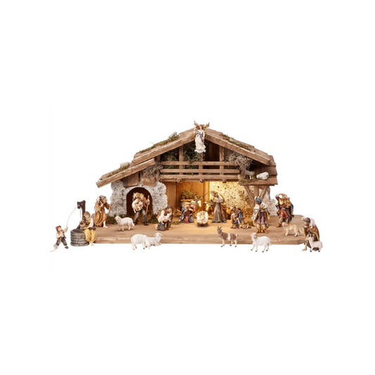 Rainell Nativity Set 25 pieces in Alpine Stable