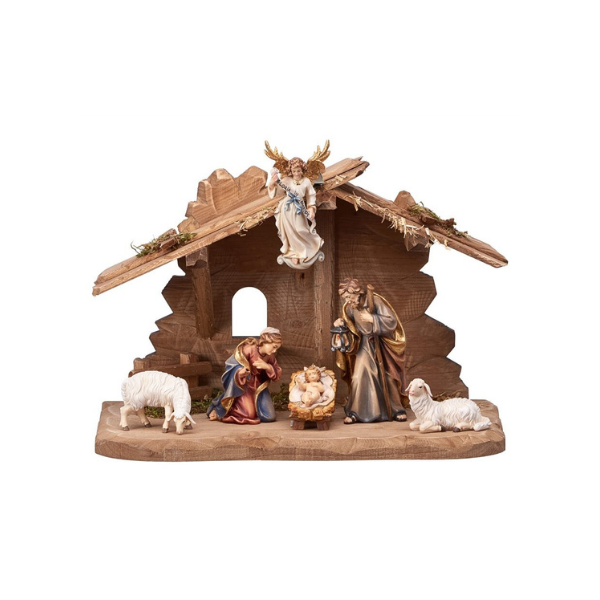 Rainell Nativity Set 8 pieces in Stable Tirol