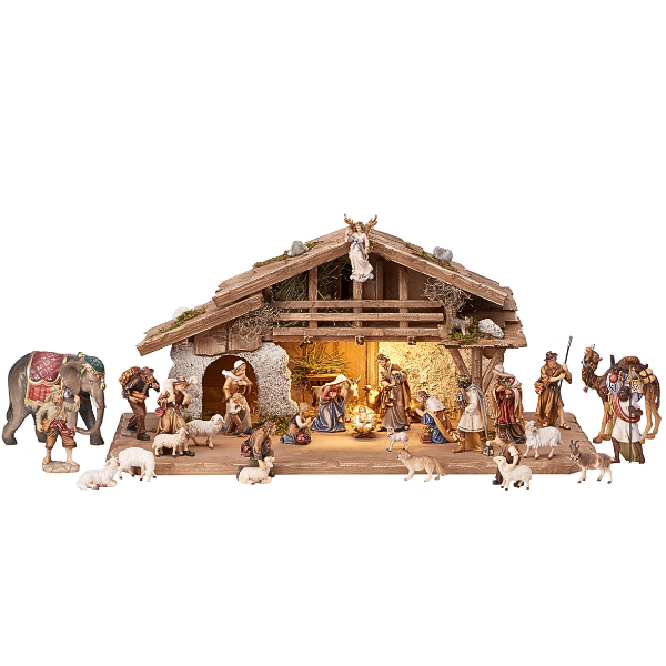 Kostner Nativity Set 30 pieces in Alpine Stable
