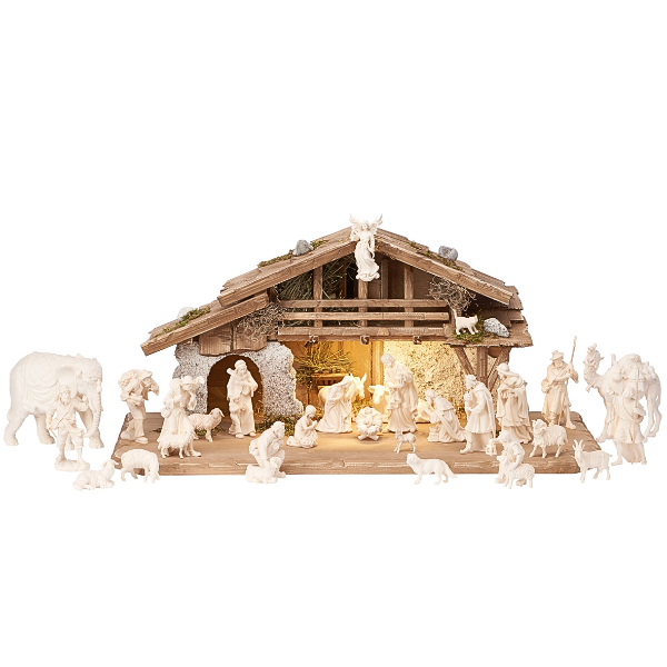 Kostner Nativity Set 30 pieces in Alpine Stable