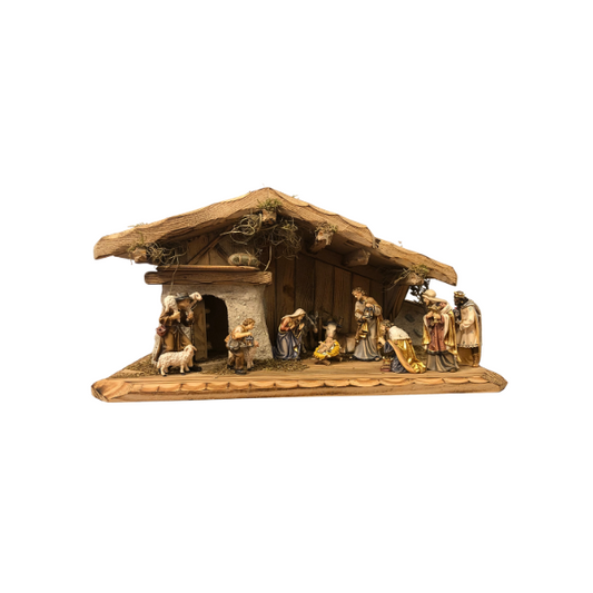 Kostner Nativity Set 12 pieces in the stable Allgäu