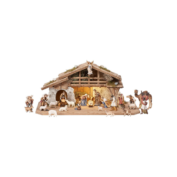 Kostner Nativity Set 25 pieces in Alpine Stable