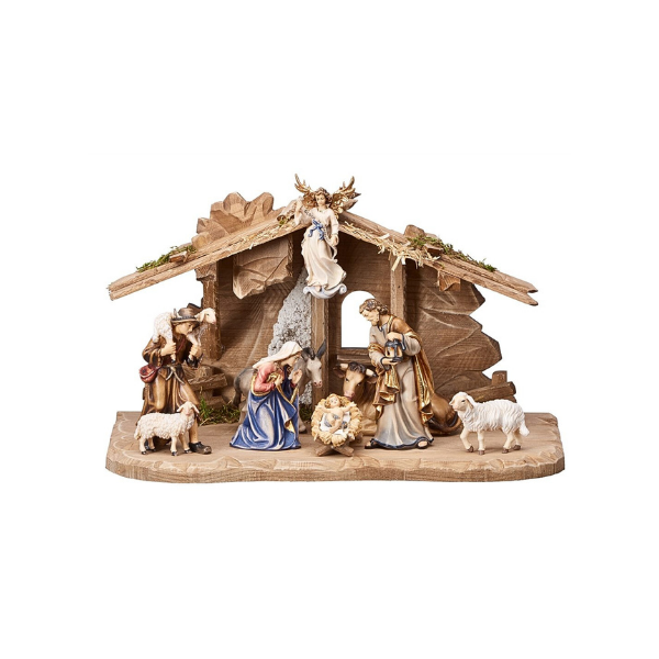 Kostner Nativity Set 10 pieces in the Stable Tyrol