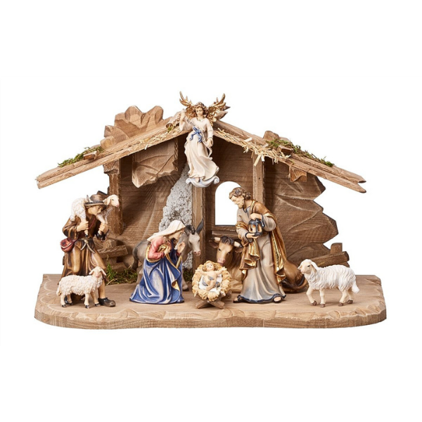 Kostner Nativity Set 10 pieces in the Stable Tyrol