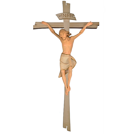 Contemplative body on a modern cross
