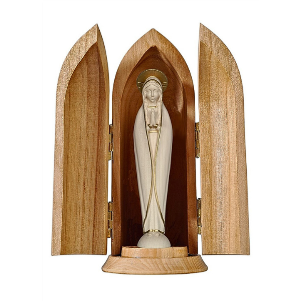 Madonna of Fátima stylized in niche