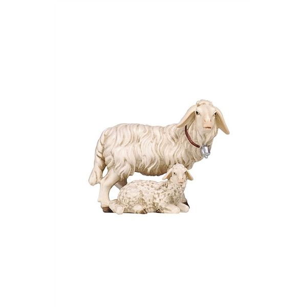 Sheep with lying lamb