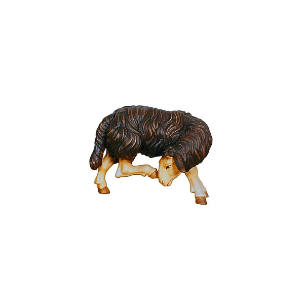 Holzschnitzerei_Schaf putzend_color schwarz
