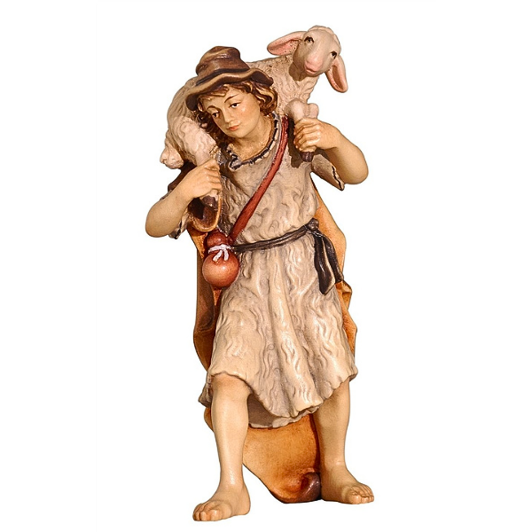 Kostner krippe_Hirtin mit Rueckenschaf_color