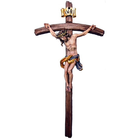 Baroque curved crucifix 