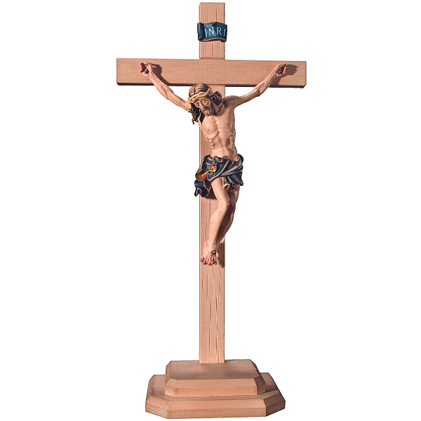 Baroque crucifix with base 