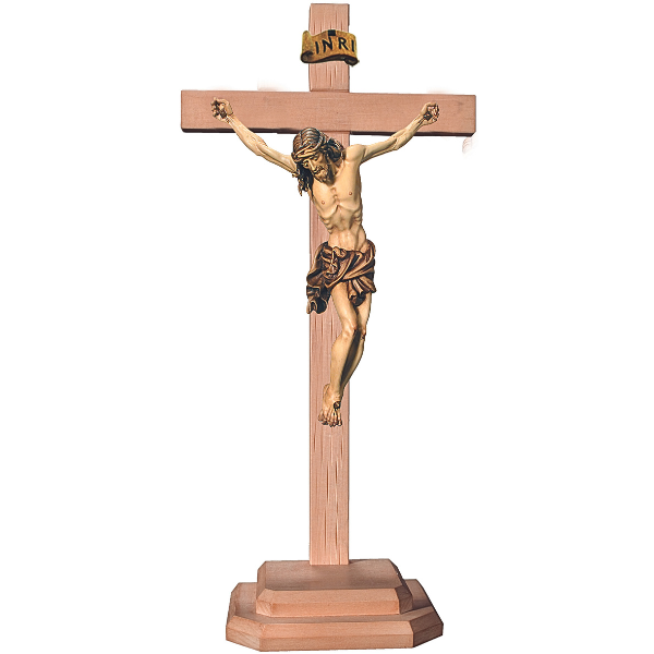 Baroque crucifix with base 