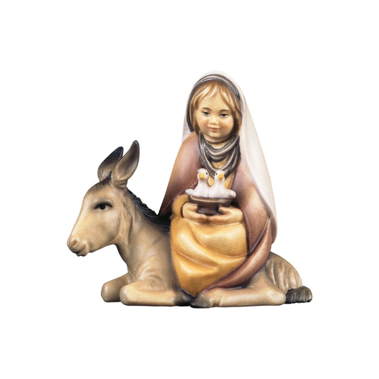 Hirtenmädchen auf Esel Kometkrippe